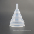 Customized folding silicone menstrual cup sizes